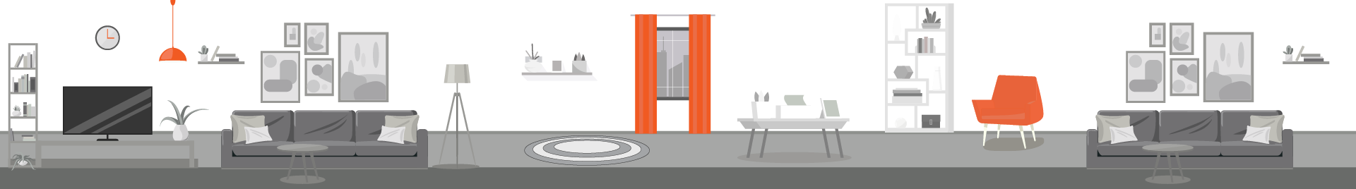 imagen vectorial representando sector decoracion