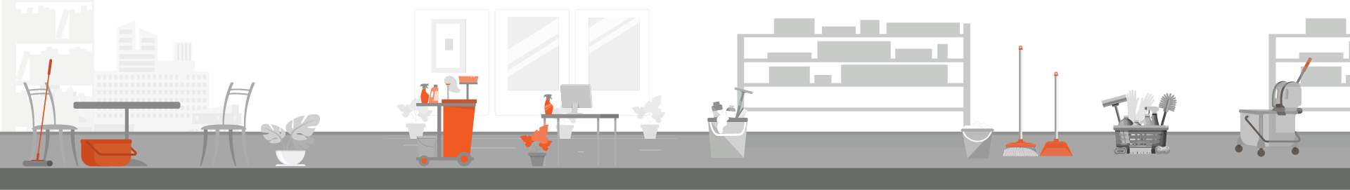imagen vectorial representando articulos de limpieza